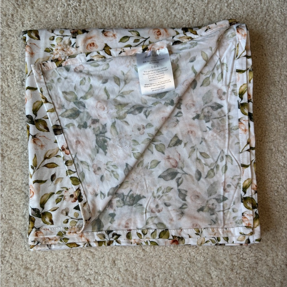 Posh Peanut “Katherine” Floral Print Swaddle Blanket - Picture 3 of 6